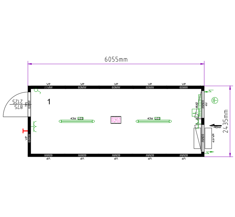 20' Büro- / Mannschaftscontainer