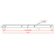 Befestigungsschiene für Containertuerdichtungen 1130mm Skizze