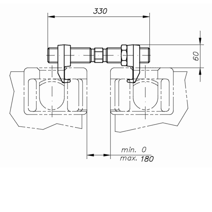 Bridge Fitting 330 mm