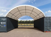 Containerzelt 6x6 m ohne Rückwand
