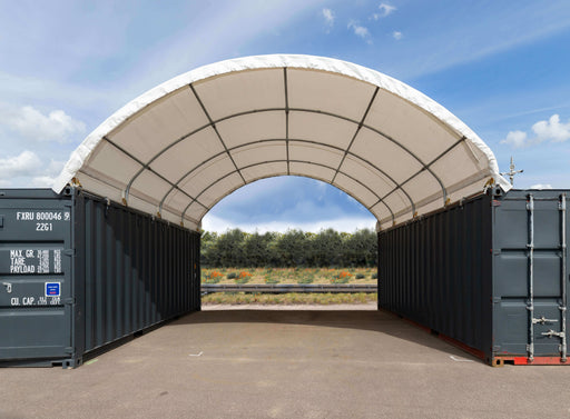 Containerzelt 6x6 m ohne Rückwand