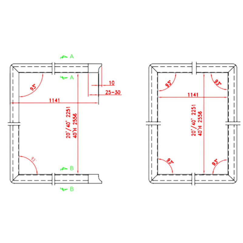 Dichtungsrahmenset technische Zeichnung