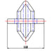 Stacking Cone IF-11 technische Zeichnung Seitenansicht 2