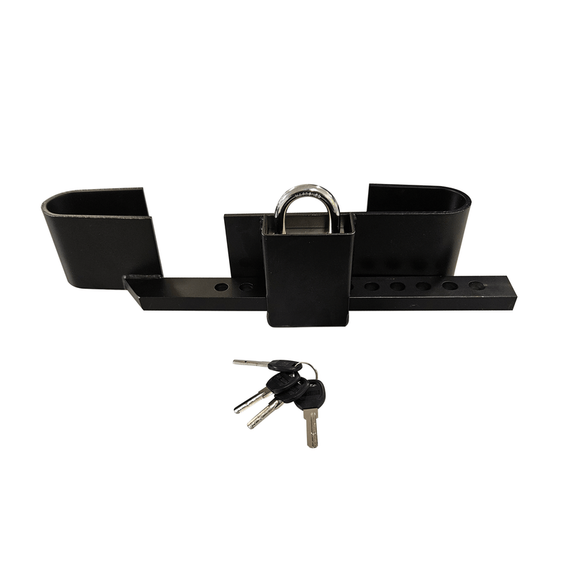 Tuerstangenschloss mit Buegelschloss_Ansicht vorne