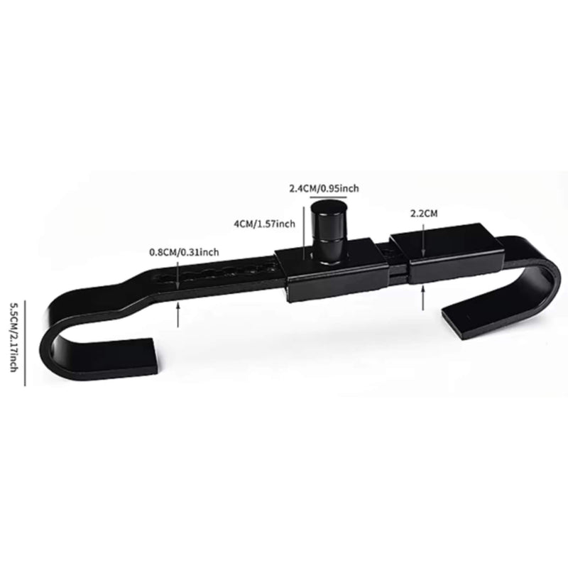 Tuerstangen schloss mit integriertem Schliesszylinder_Seitenansicht mit Massen